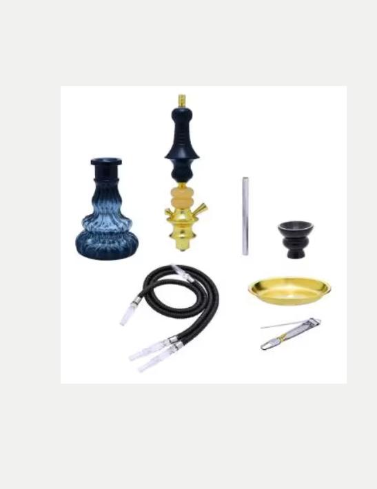 Belle grande pipe à eau en verre avec accessoires (55 cm)