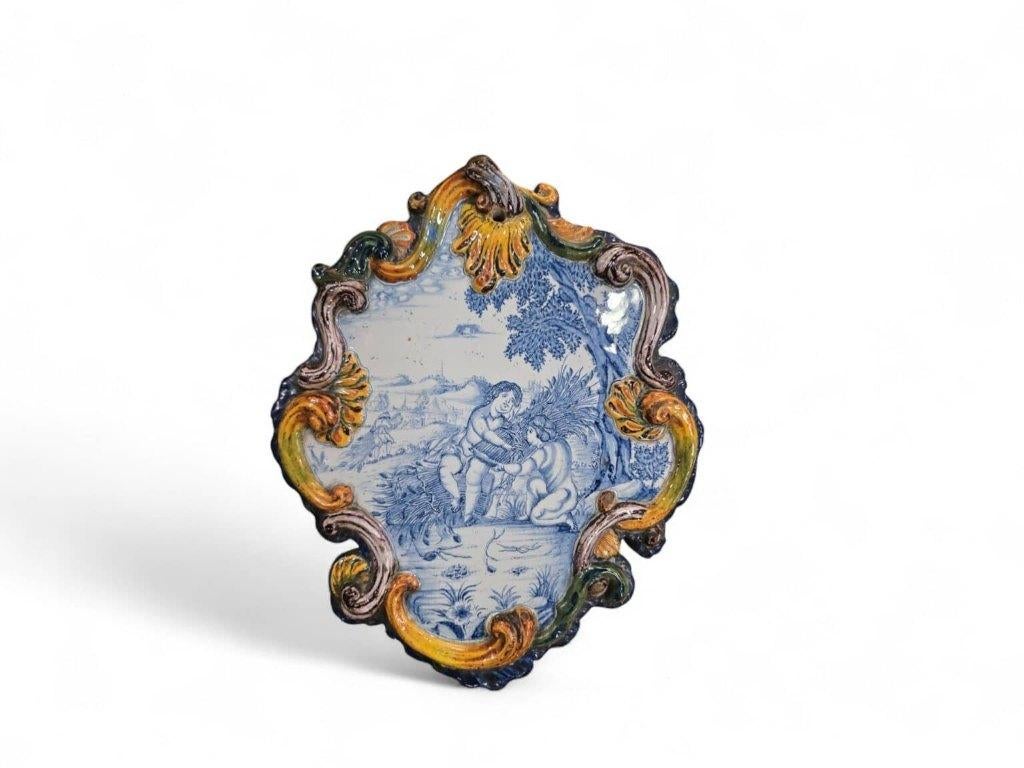 Delft, plaque faience polychrome,, Enlèvement ou Envoi