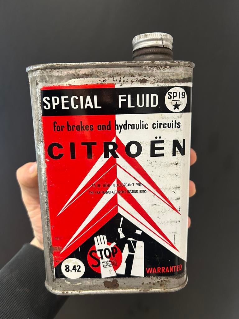 Oude Citroën oliekan olieblik olie blik oliekan, Verzamelen, Ophalen of Verzenden