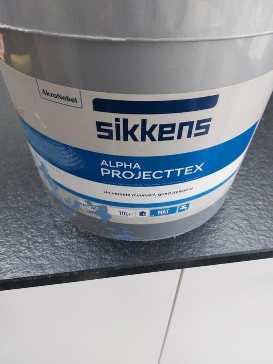 Duifblauwe/ blauwe  verf 5 ltr/koopje, Ophalen of Verzenden, Zo goed als nieuw, Verf