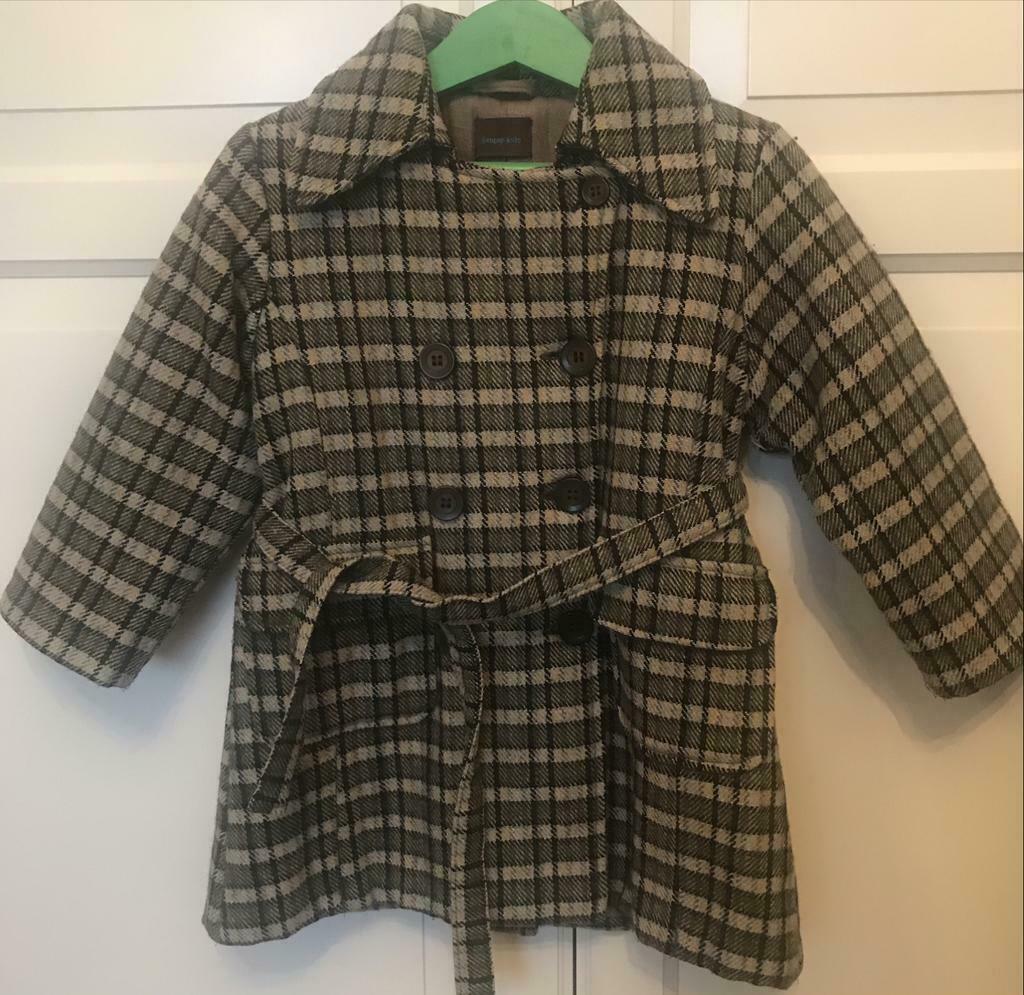 Vintage geruite jas, eenvoudige kinderen, 5-7 jaar, Zo goed als nieuw