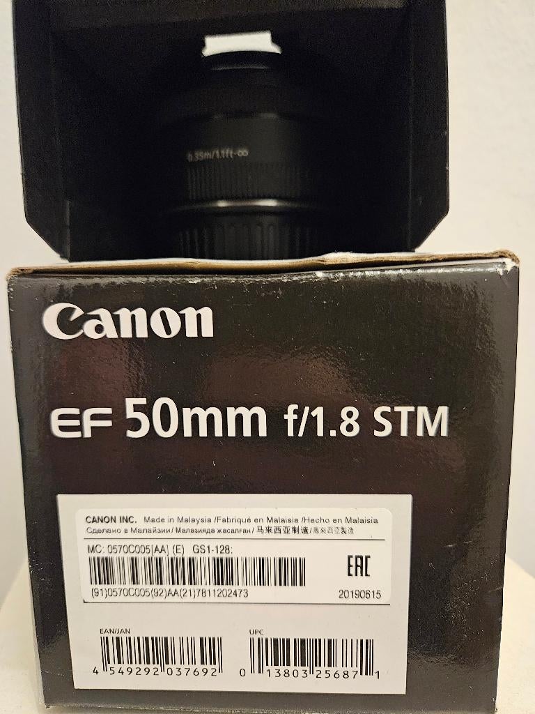 Canon EF 50mm f/1.8 lens - Nieuw, nooit gebruikt, Ophalen, Nieuw, Standaardlens