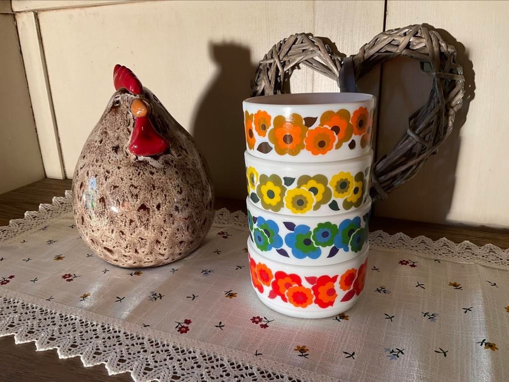Arcopal Lotus - Setje Dessertkommetjes, Ophalen of Verzenden, Glas, Bord(en)