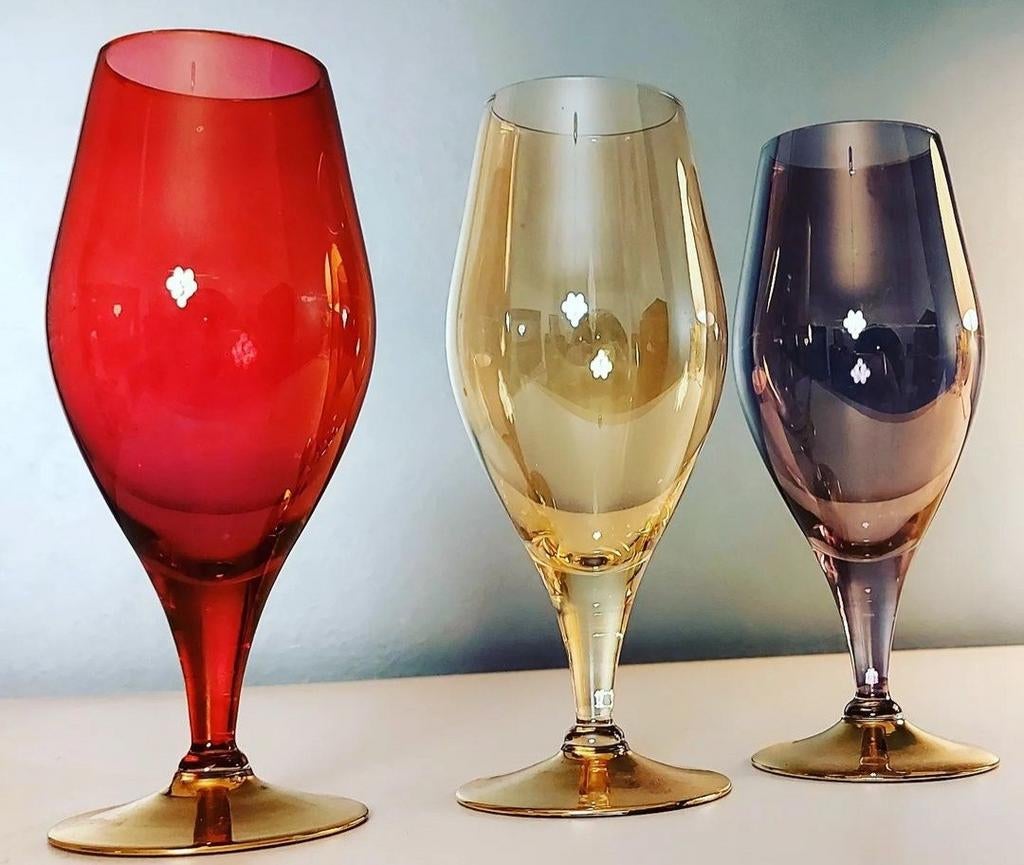 Verres vintage colorés, Enlèvement ou Envoi