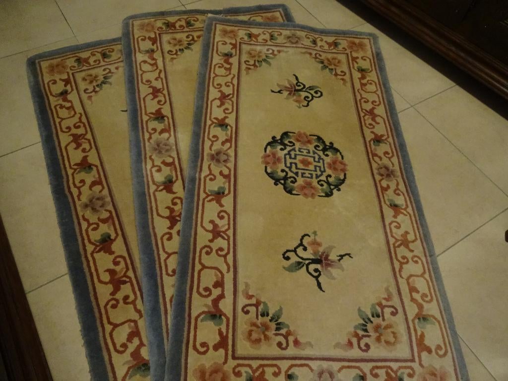 3 Handgeknoopte Chinese karpetten, Enlèvement