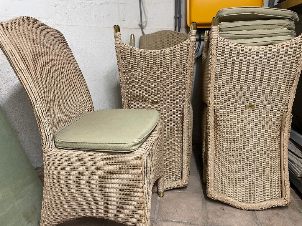 Rotan Stoelen, Huis en Inrichting, Stoelen, Ophalen, Wit, Riet of Rotan, Zo goed als nieuw