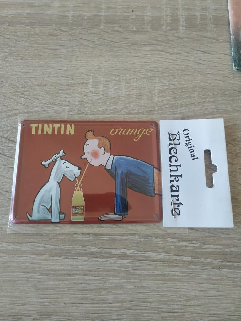 Tintin orange kuifje Hergé petite plaque métallique, Enlèvement ou Envoi, Tintin, Neuf