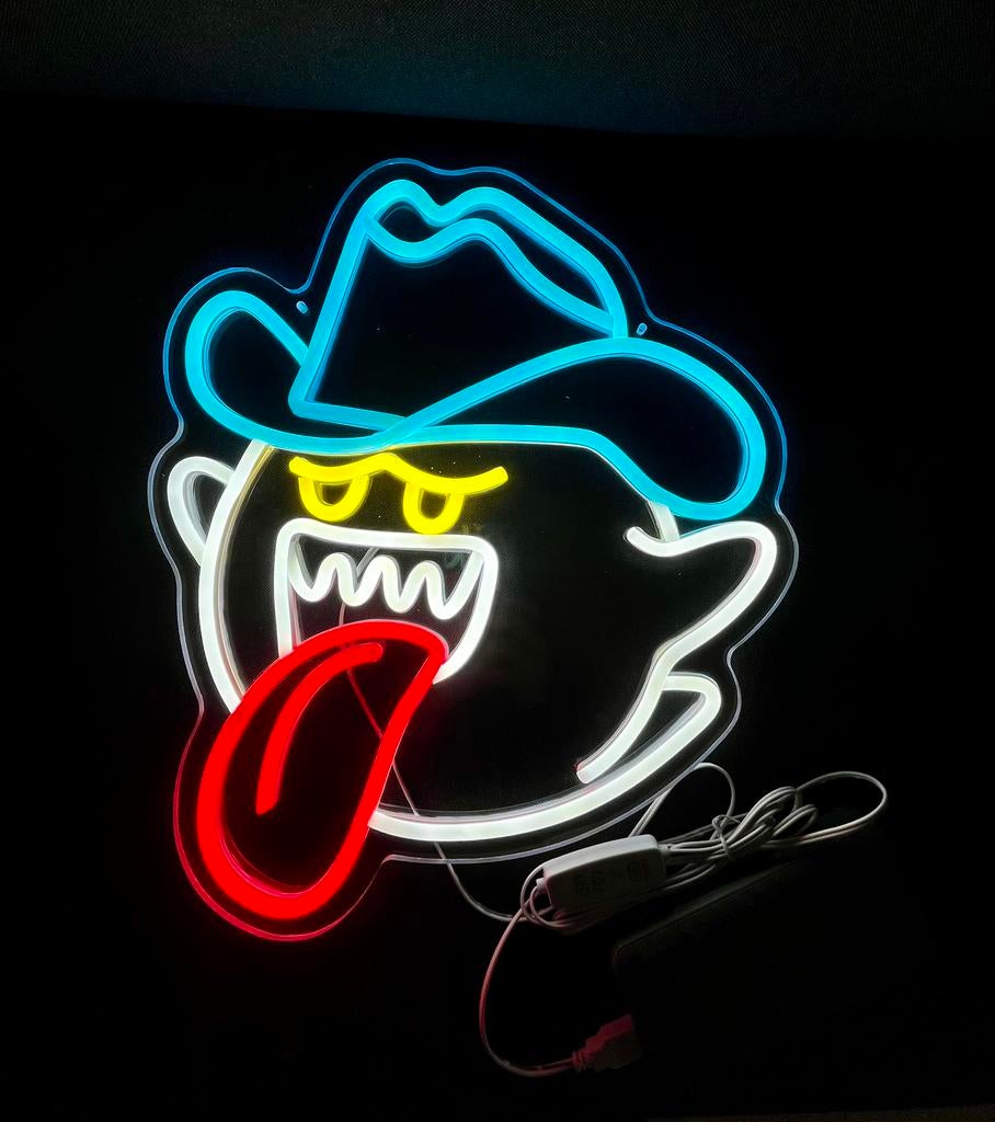 Neon Light King Boo, Ophalen of Verzenden, Nieuw, Lichtbak of (neon) lamp