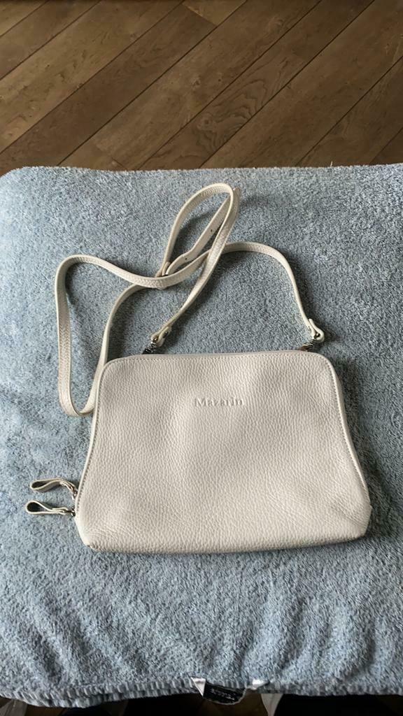 Sac à main Mazarin en cuir blanc, Neuf, Autres marques, Cuir, Enlèvement ou Envoi