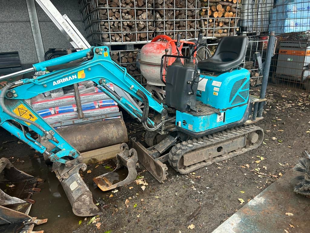 Minigraver 1 ton te huur, Ophalen