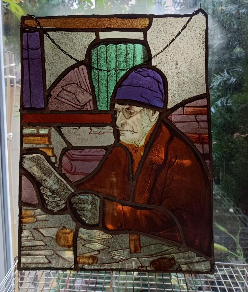 Vier ophang decoratie glasramen met lood te koop., Enlèvement