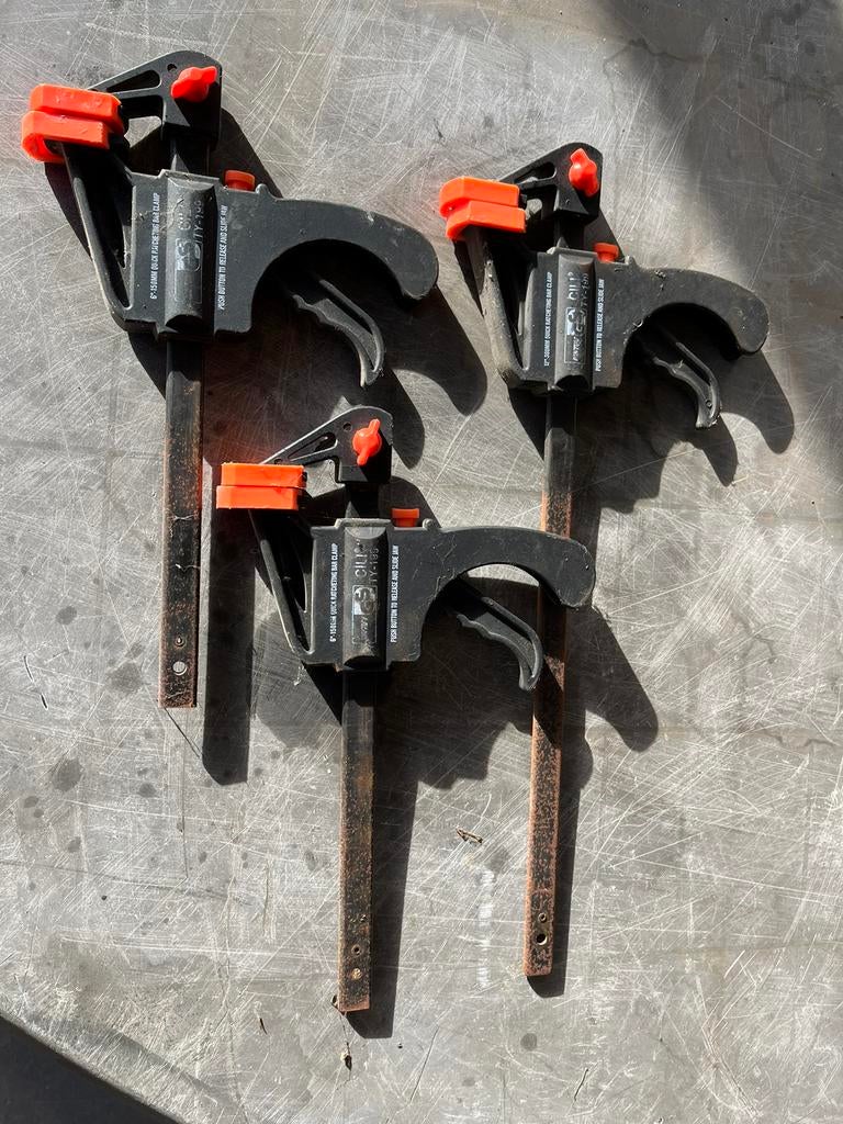3 stuks spanklemmen, Doe-het-zelf en Bouw, Ophalen of Verzenden, Zo goed als nieuw