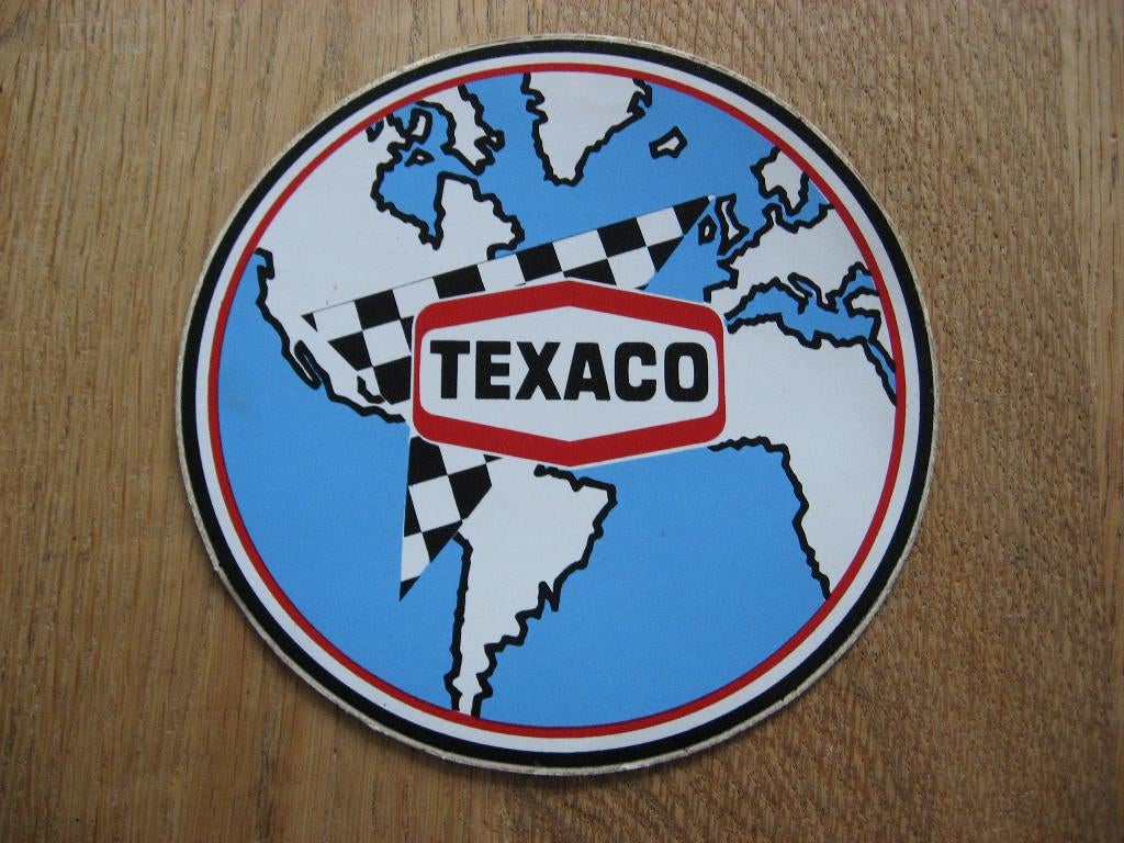 Texaco Wereldkaart Sticker, Verzamelen, Ophalen, Nieuw, Bedrijf of Vereniging