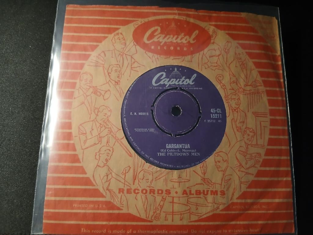 The Piltdown Men ‎– Gargantua ' 7 " Popcorn ", Cd's en Dvd's, Vinyl Singles, Zo goed als nieuw, Single, Pop, 7 inch, Ophalen of Verzenden