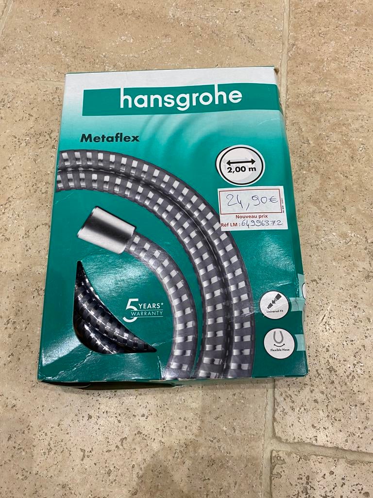 Flexible de douche - baignoire Hansgrohe metaflex c 200cm, Maison & Meubles, Enlèvement ou Envoi, Neuf