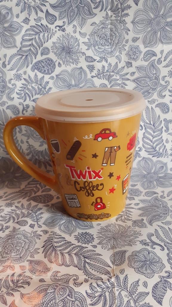 mug publicitaire twix avec couvercle pour paille, Enlèvement ou Envoi, Comme neuf, Autres types