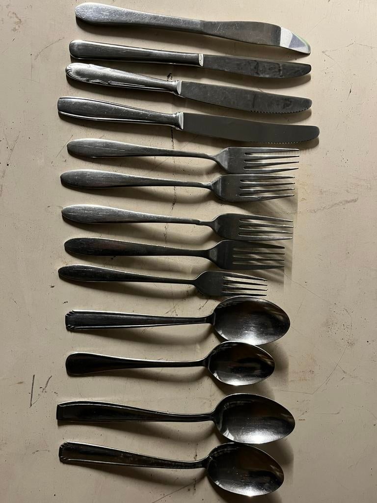 Groot lot bestek, Ophalen, Gebruikt, Inox of Chroom