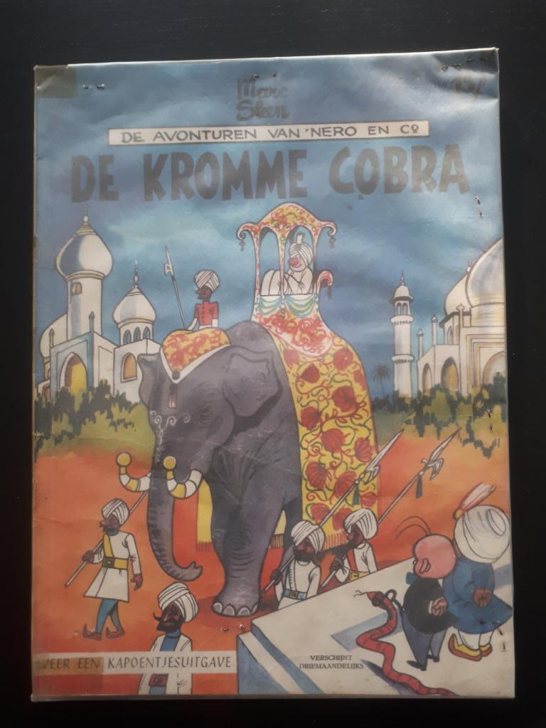 Nero - De kromme cobra - 1ste druk 1964, Gelezen, Marc Sleen, Eén stripboek, Ophalen of Verzenden