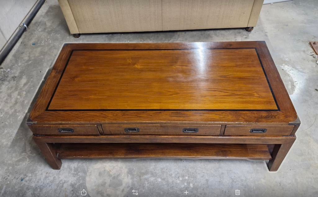 Salontafel  Eichholtz Military English Oak, Ophalen of Verzenden, Zo goed als nieuw