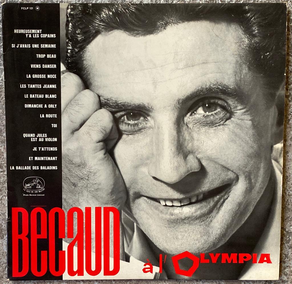 LP, VINYL, BECAUD A L'OLYMPIA , 1963, Ophalen of Verzenden, Gebruikt, 12 inch