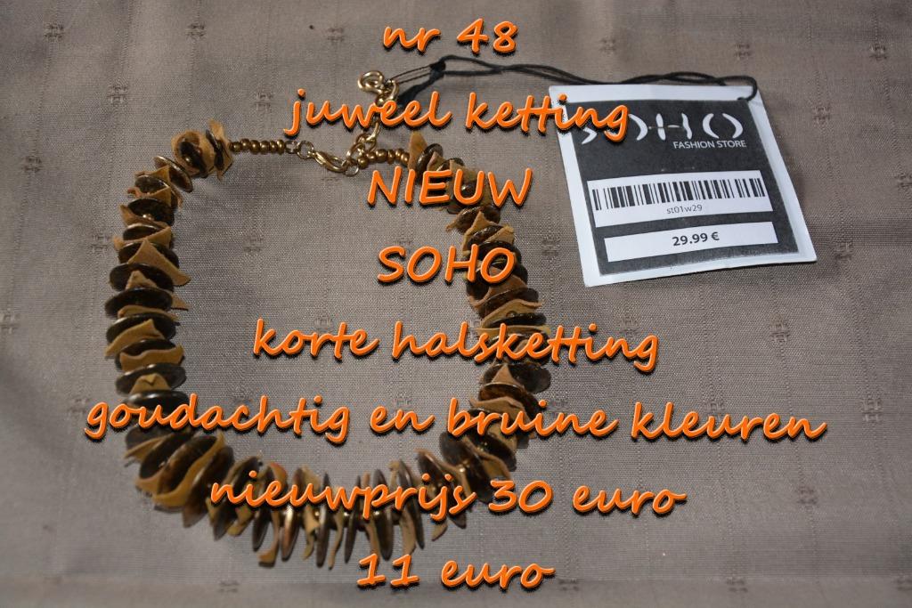 48. Bijou : collier, NEUF, @LAST PIECE@, expédition, Envoi, Neuf, Brun, Autres matériaux