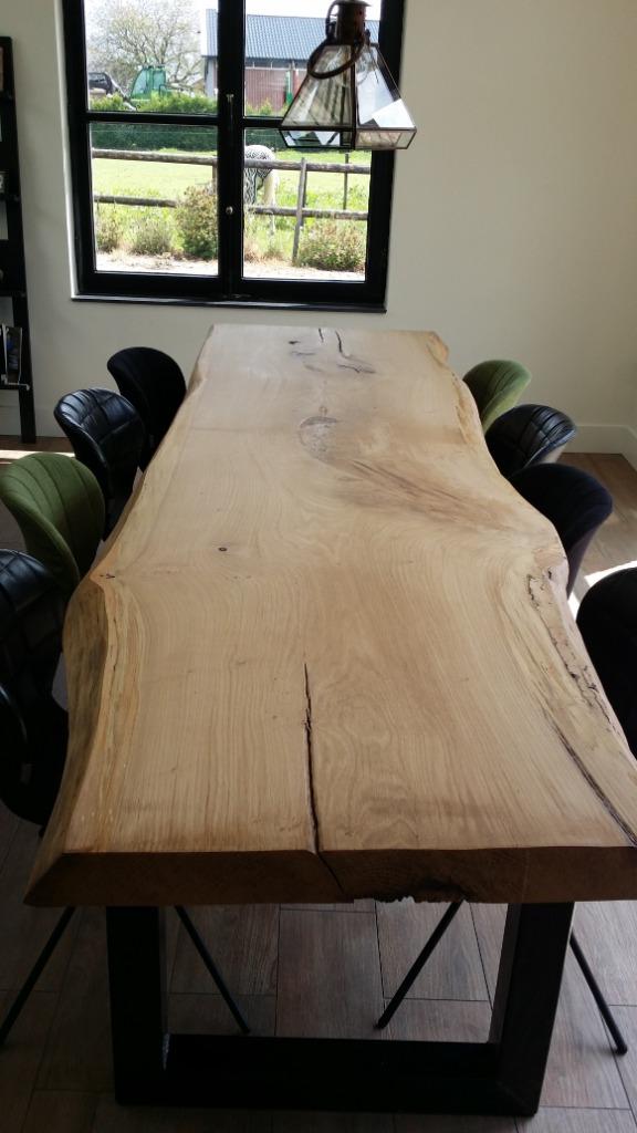 Boomstamtafel, Boomstam, Eiken Boomstamtafel, Boomstam tafel, Huis en Inrichting, Ophalen, Eikenhout, Overige vormen, Nieuw