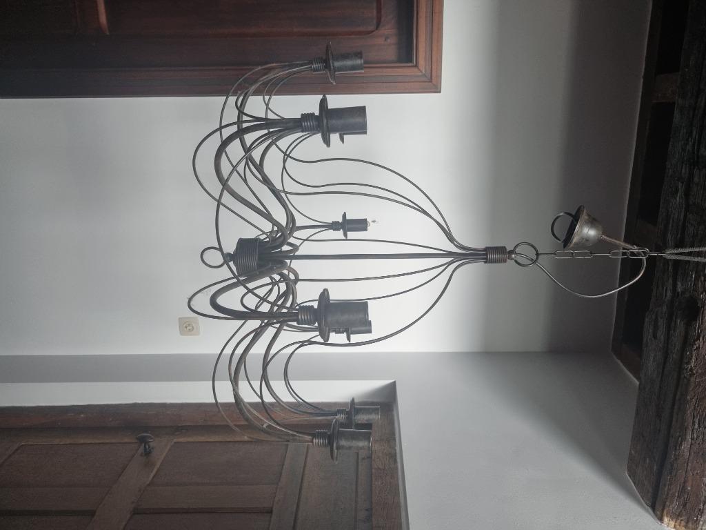 Lustre fer forgé, Enlèvement, Comme neuf, Métal, Fer forgé