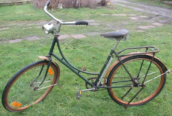 antieke fiets houten velgen spatborden Boechout, Ophalen