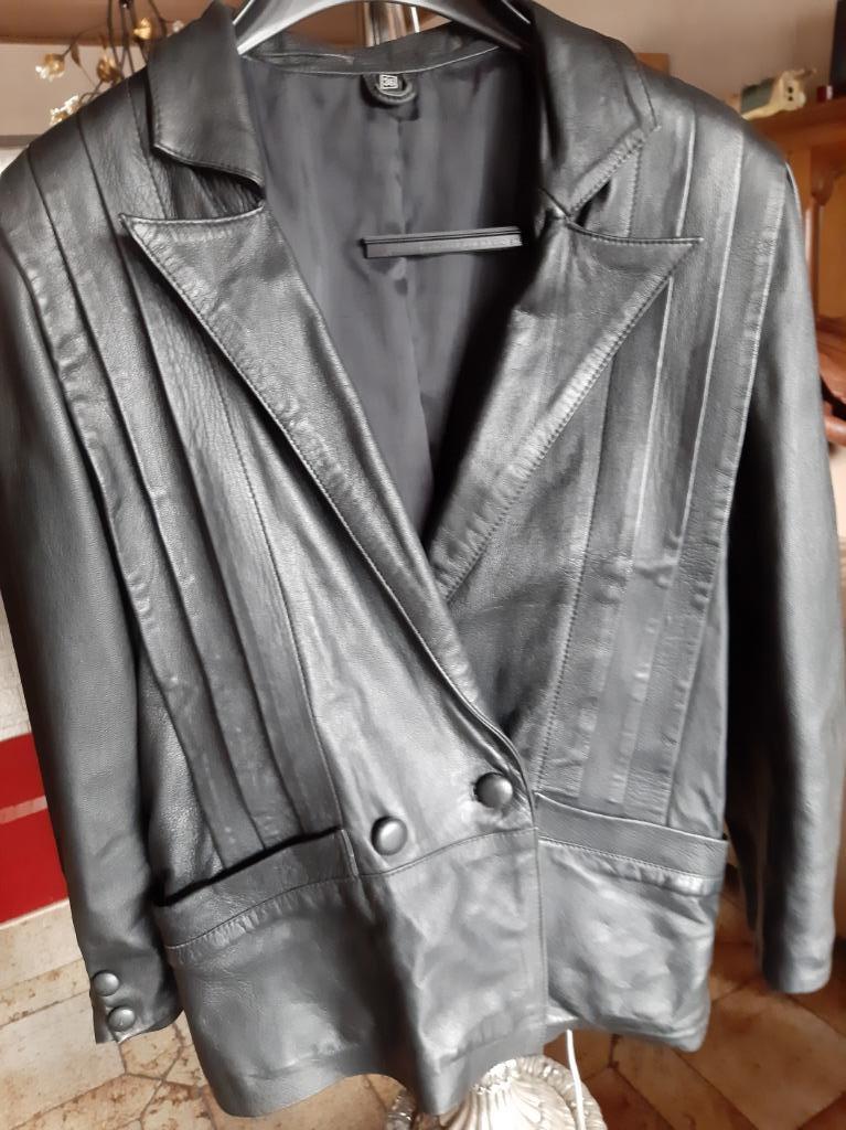 lederen vest, Zwart, Nieuw, Maat 36 (S), Ophalen