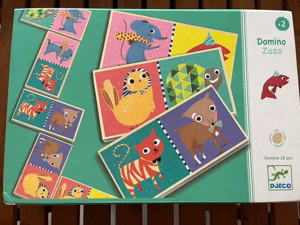 Djeco houten domino, Ophalen of Verzenden, Zo goed als nieuw