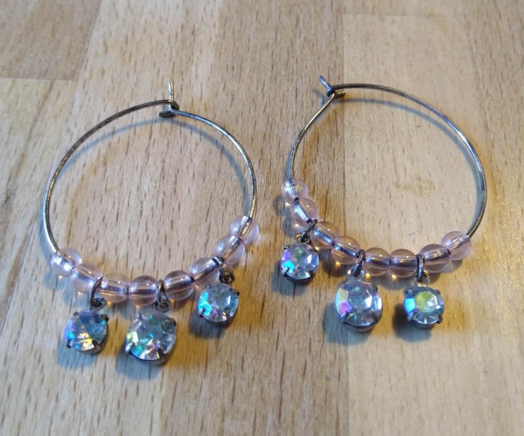Boucles d'oreilles vintage années 1980, Puces ou Clous, Enlèvement ou Envoi, Autres couleurs, Utilisé