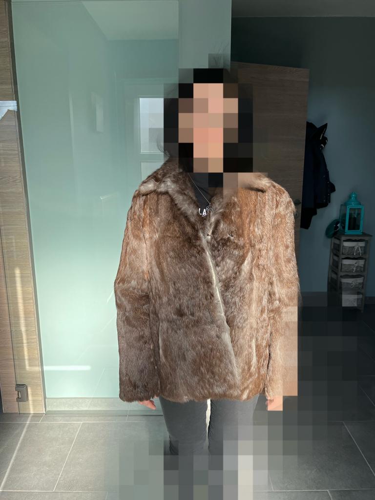 Veste en peau de lapin, taille 40, prix négociable, Enlèvement, Porté, Taille 38/40 (M), Autres couleurs
