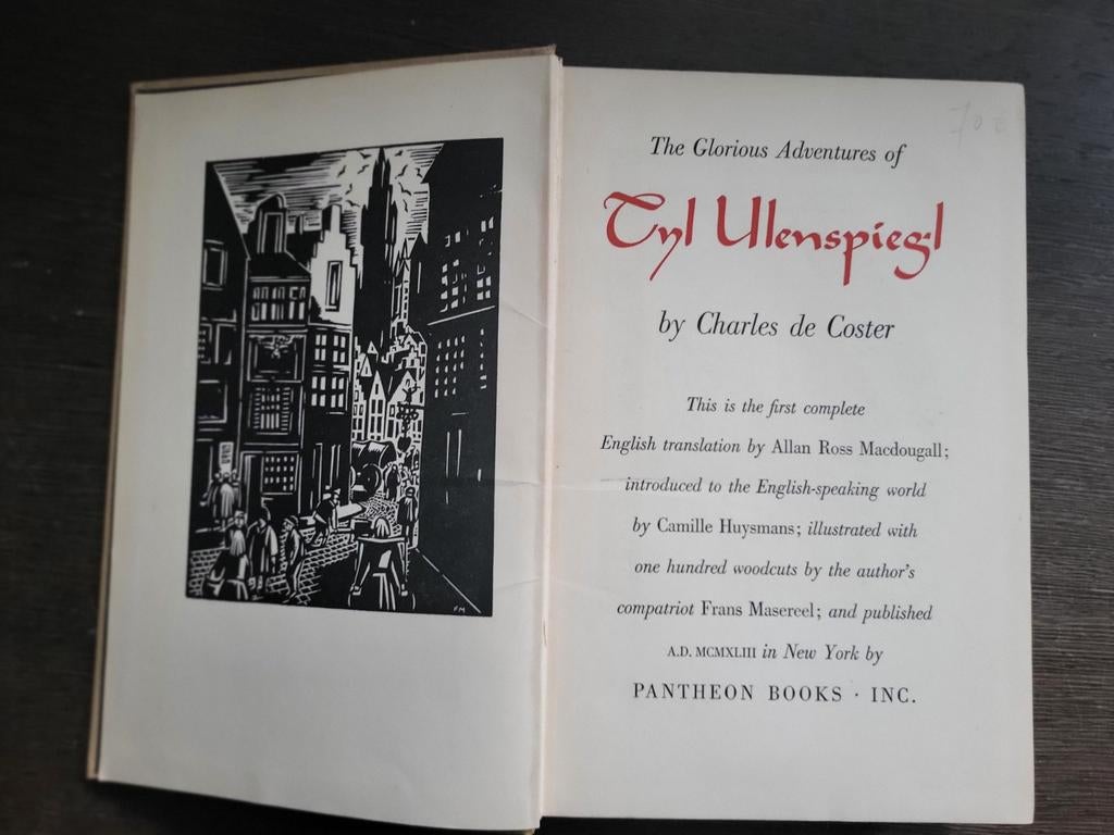 The glorious Adventures of Tyl Ulenspiegel Masereel 1953, Antiek en Kunst, Ophalen