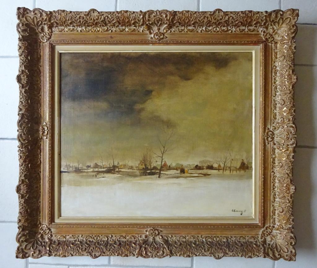 Albert Claeys, doek, Winter, 60 x 70 cm,, Enlèvement