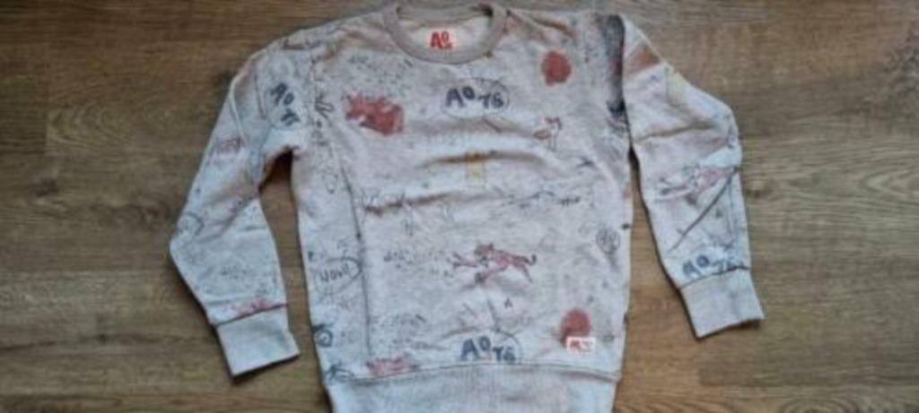 grijze trui met tekening American Outfitters AO maat 152, Trui of Vest, AO76 American Outfitters, Ophalen of Verzenden, Zo goed als nieuw