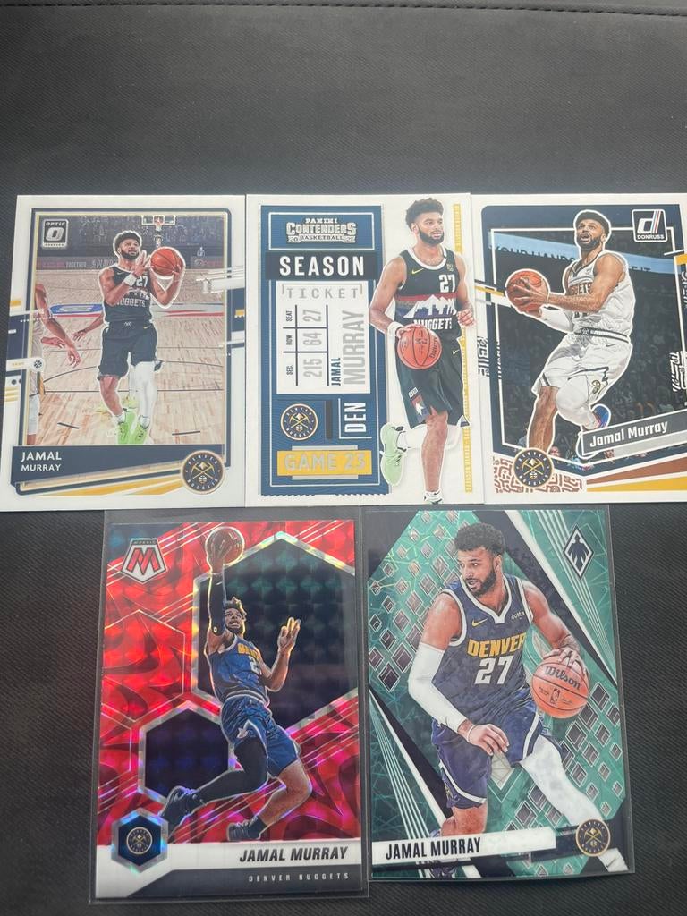 5 cartes Jamal Murray, Enlèvement ou Envoi, Neuf, Plusieurs images