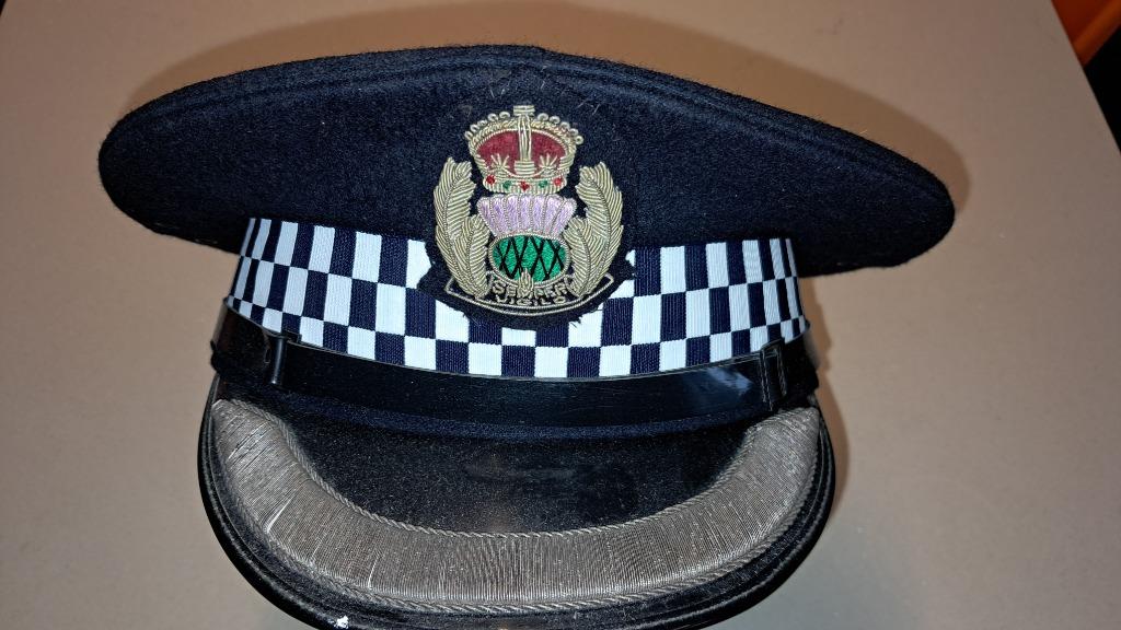 ANGLETERRE - KEPI OFFICIER DE POLICE, Ophalen of Verzenden, Rijkswacht, Helm of Baret