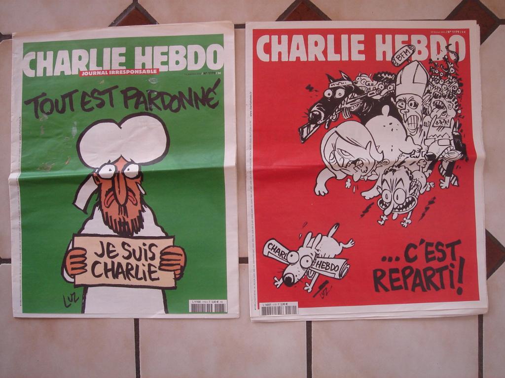 CHARLIE HEBDO 14 JANUARI 2015 + 25 FEBRUARI 2015, Ophalen, 1980 tot heden, Krant