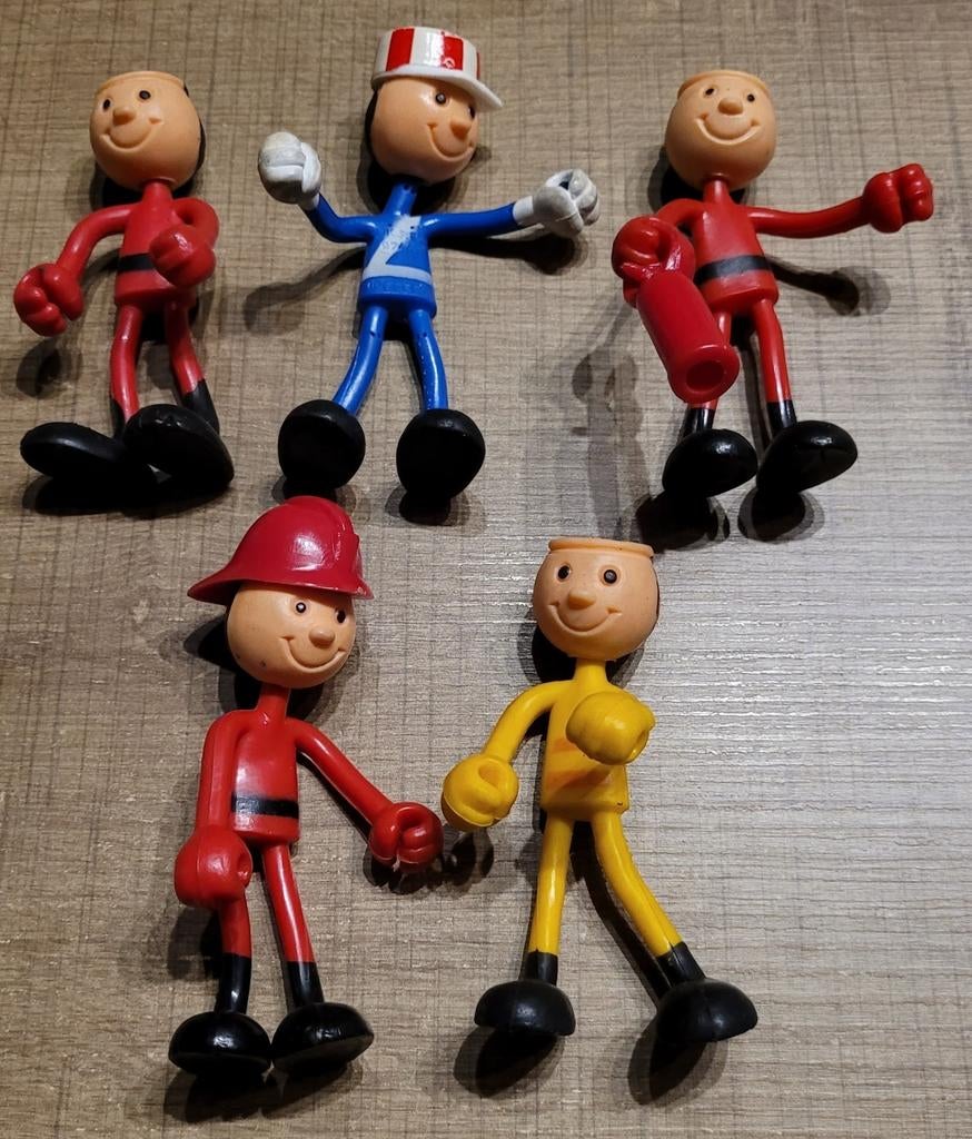 BRABO Flixies: 5 oude poppetjes (jaren '70), Verzamelen, Poppetjes en Figuurtjes, Ophalen of Verzenden, Gebruikt