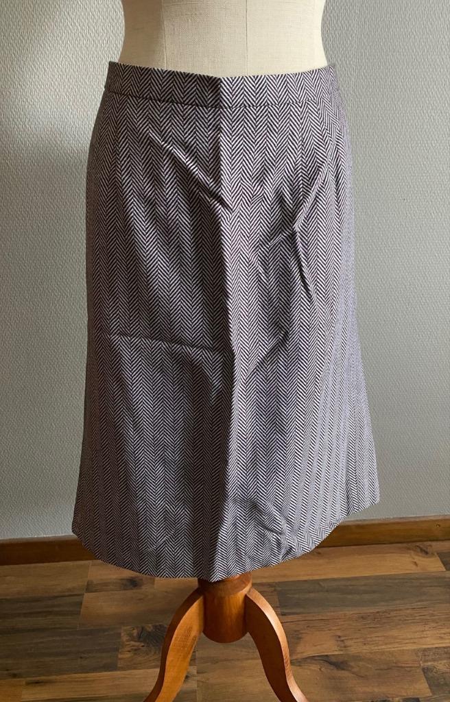 Zwart-witte rok Louis Féraud maat 46, Verzenden, Zwart, Maat 46/48 (XL) of groter, Louis Féraud
