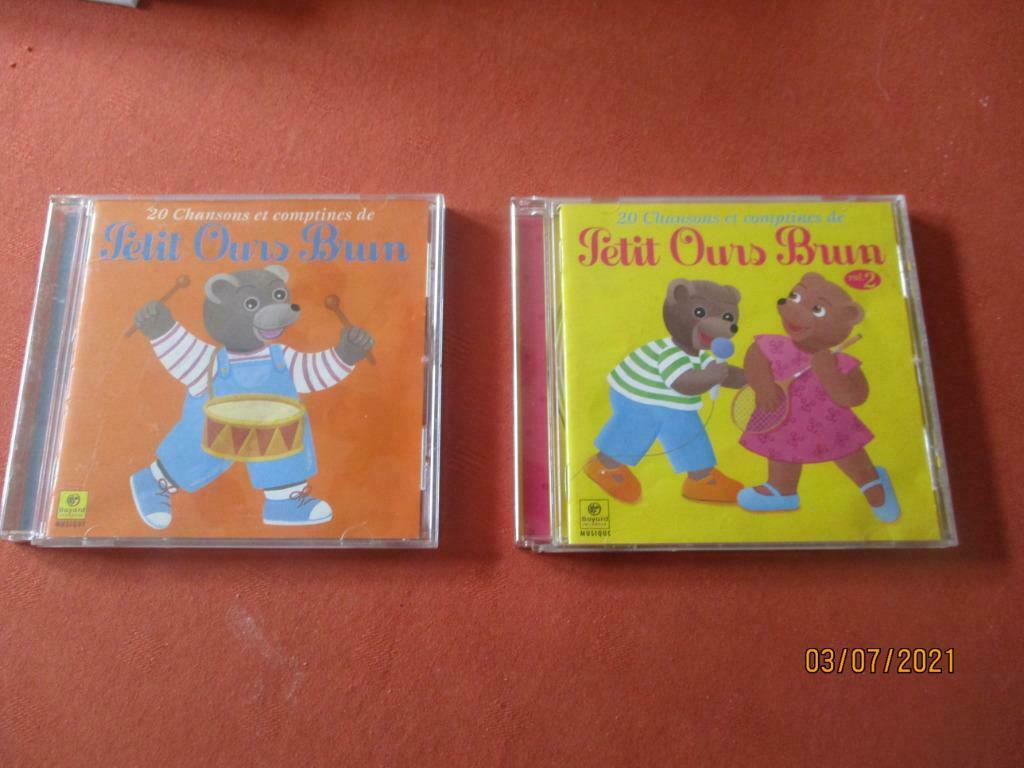 2 CDs PETIT OURS BRUN.  40 CHANSONS ET COMPTINES., Enlèvement ou Envoi, 3 à 5 ans