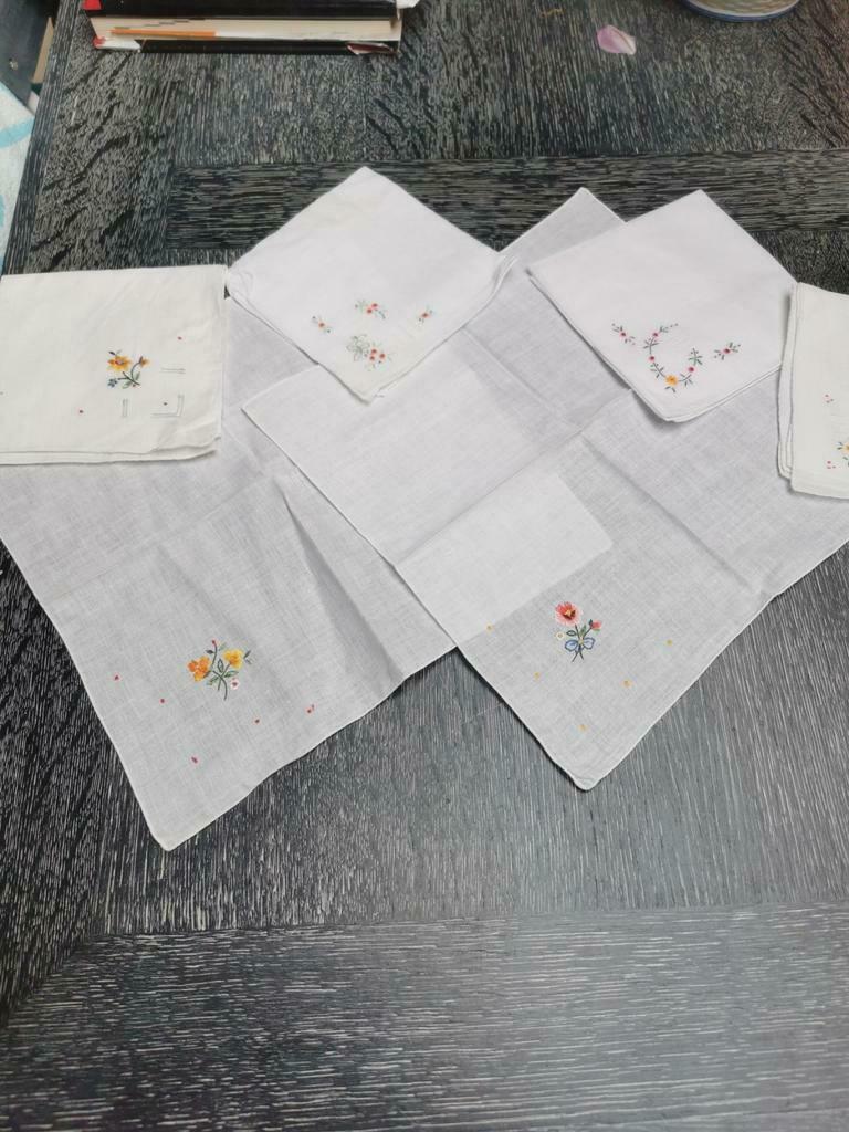 6 antieke linnen servetjes, Antiek en Kunst, Antiek | Kleding en Textiel, Ophalen of Verzenden