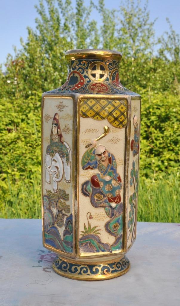 vase asiatique hexagonale 6 motifs, Enlèvement ou Envoi