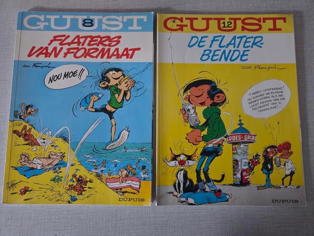 2 x Guust Flater, Boeken, Ophalen of Verzenden, Zo goed als nieuw, Dupuis, Meerdere stripboeken