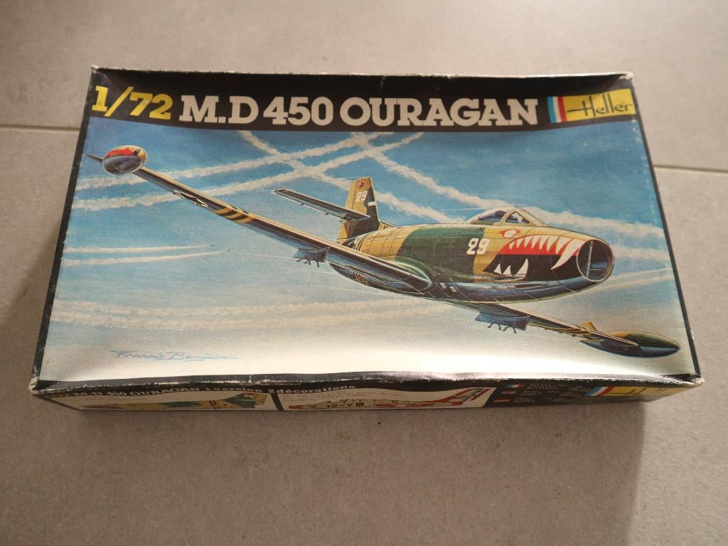 Heller Ouragan MD 450, Hobby en Vrije tijd, Modelbouw | Vliegtuigen en Helikopters, 1:72 tot 1:144, Ophalen of Verzenden, Zo goed als nieuw