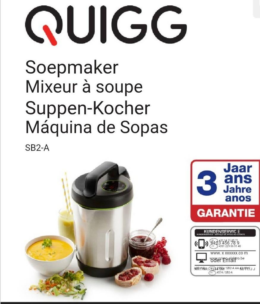 Soepmaker, Elektronische apparatuur, Keukenmixers, Ophalen