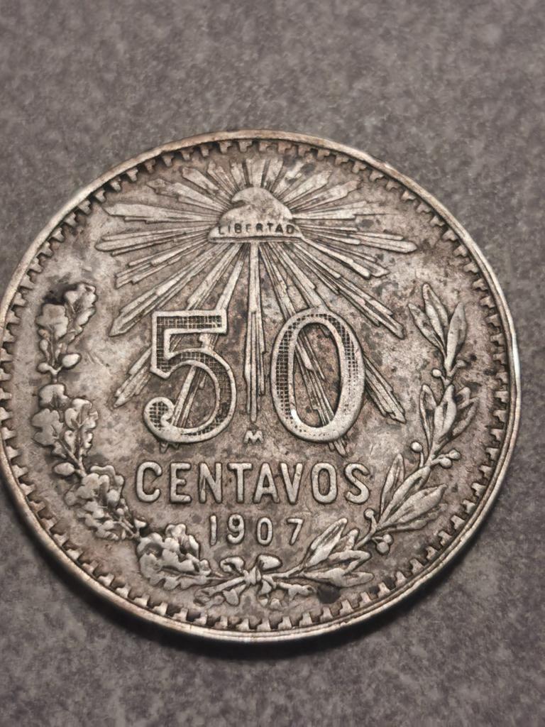 Mexico, 50 Centavos 1907,Zilver.., Ophalen of Verzenden, Midden-Amerika, Losse munt, Zilver