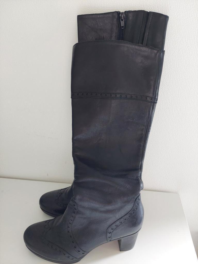 Zwarte laarzen maat 37, Enlèvement ou Envoi, Porté, Bottes hautes, Noir