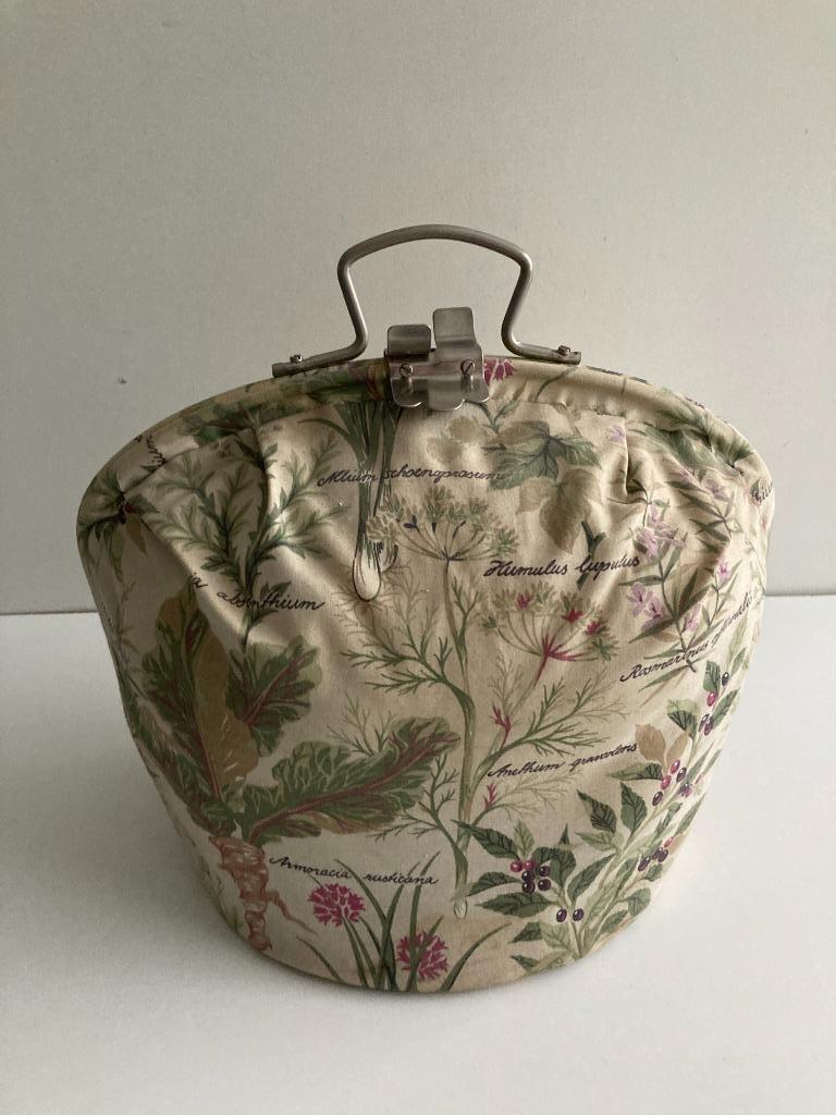 Vintage Theemuts / Theebeurs met kruiden prints, Ophalen of Verzenden