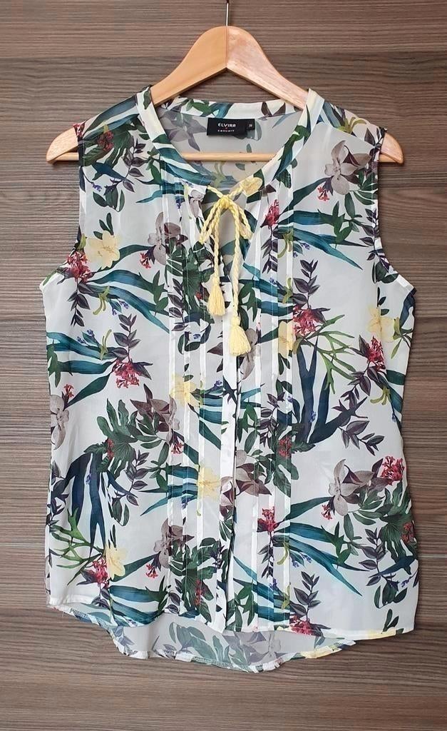 Gekleede mouwloze blouse, nieuw, maat 38, Elvira Casuals, Kleding | Dames, Ophalen of Verzenden, Nieuw, Maat 38/40 (M)